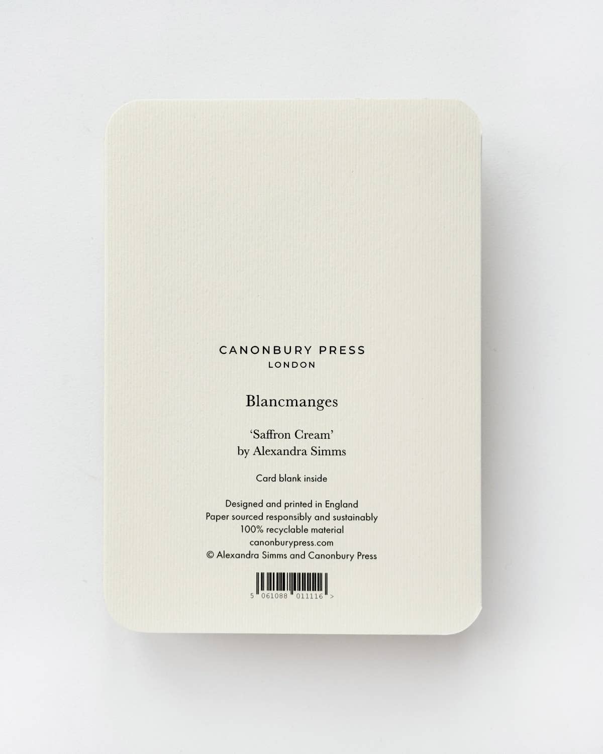 Saffron Cream Blancmange Greeting Card