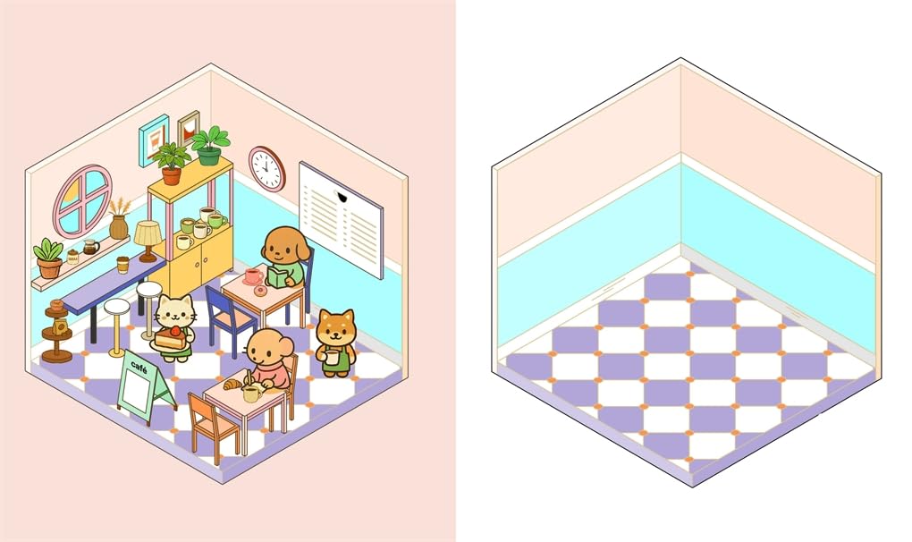 Cute 'n' Cozy Sticker Therapy Book: Coffee Shop