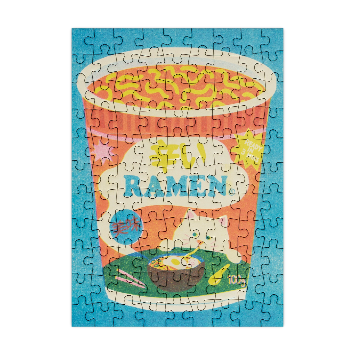 Ramen Cat Mini Jigsaw Puzzle - 99 Pieces