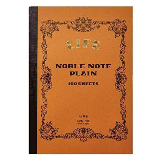 Life Noble Notebook: A5 Plain N36