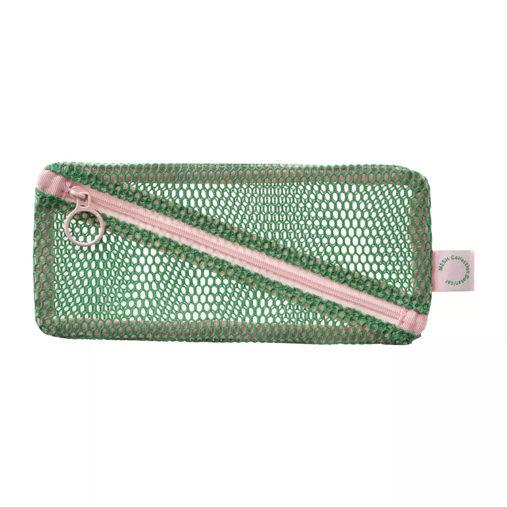 Mesh Pen Case: Green