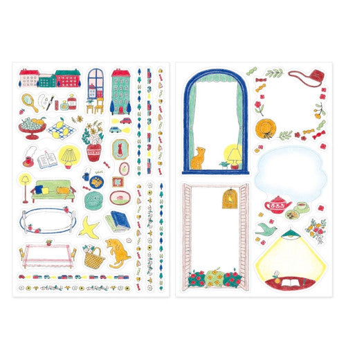 Midori Yuru Log Sticker Set: Daily Life