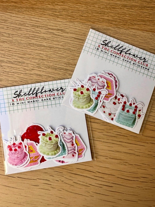 Washi Flake Mini Stickers: Cakes