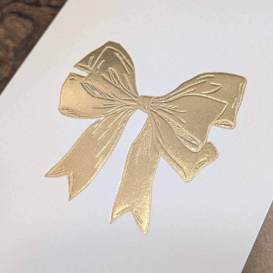 Bow Keepsake Card | Gold Embossed Art Card