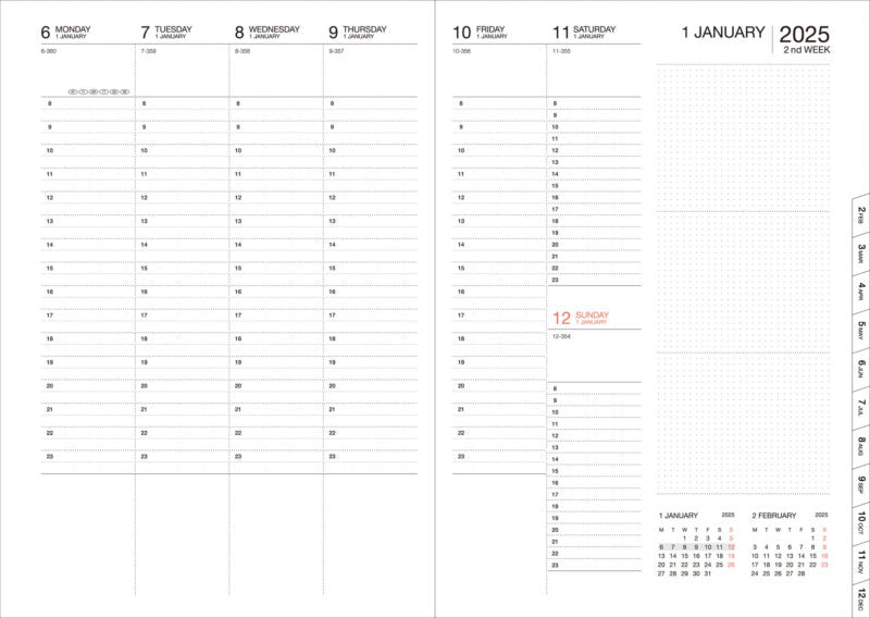 2024-2025 Diary: A5 Green