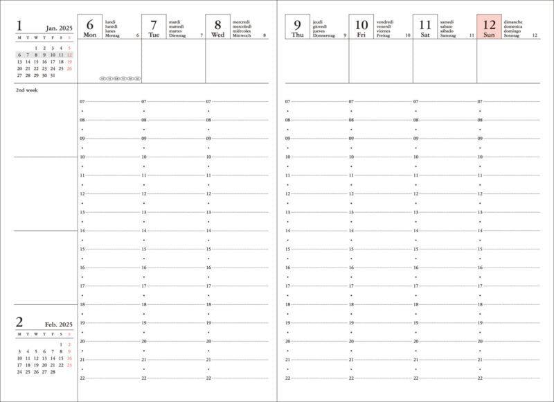 2024-2025 Diary: A6 Green Gradient