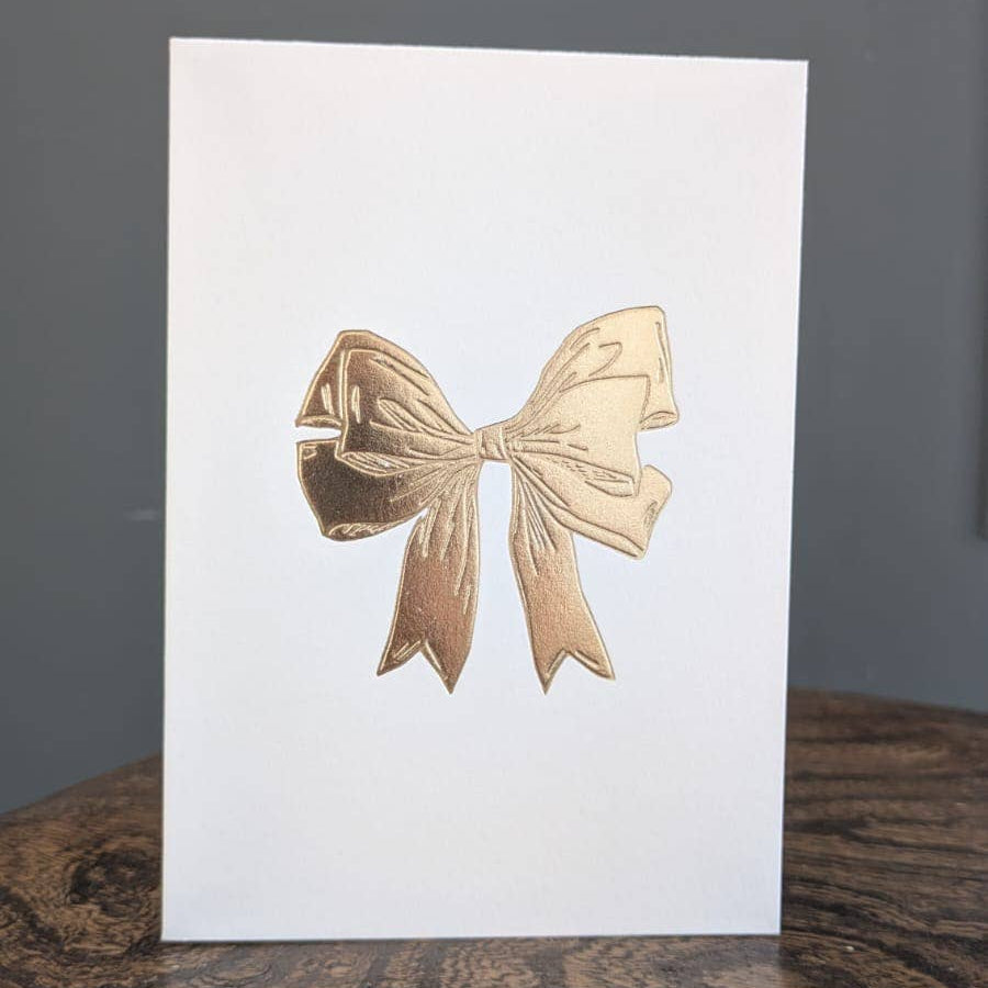 Bow Keepsake Card | Gold Embossed Art Card