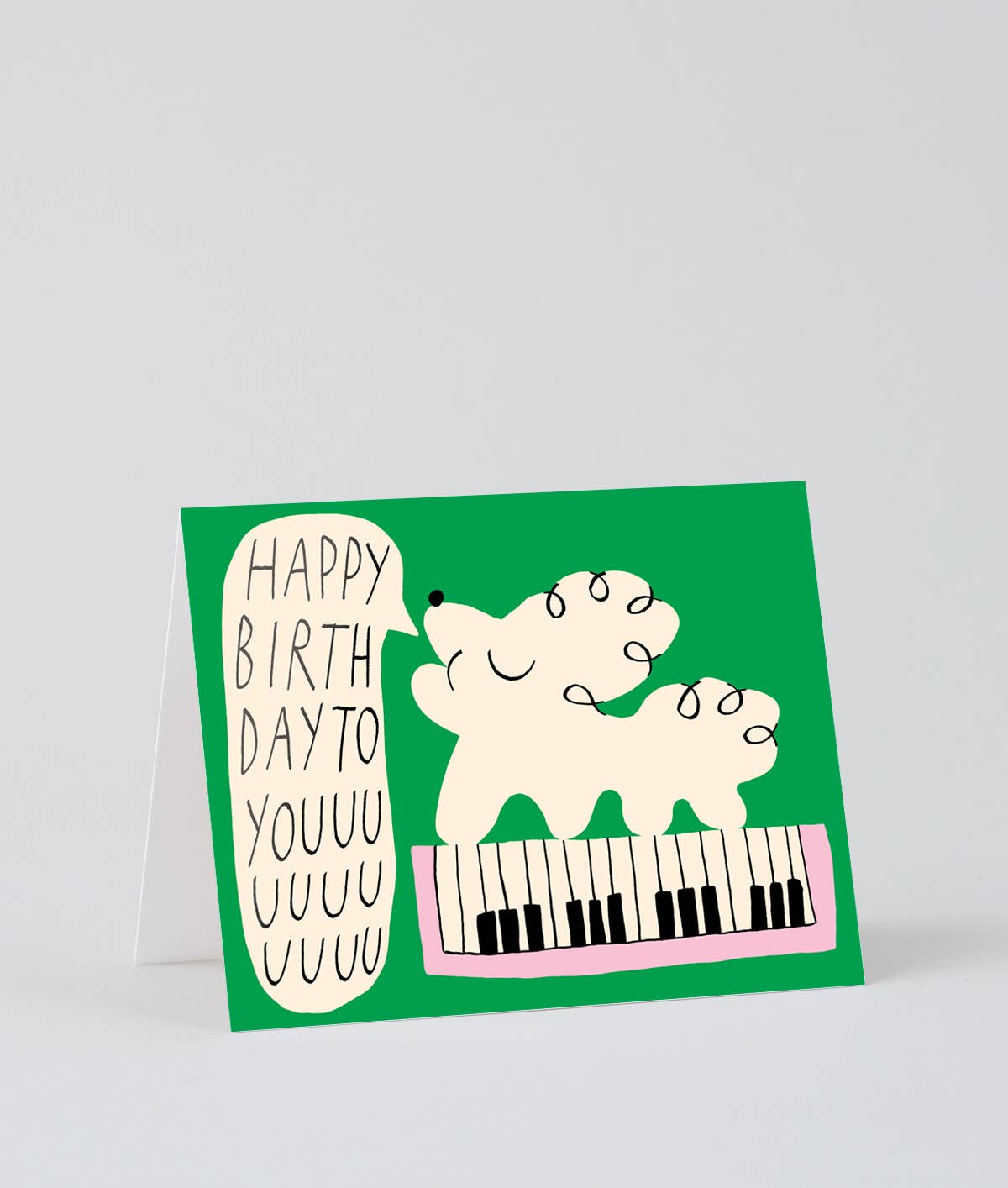 Happy Birthday To You Dog & Keyboard Birthday Card