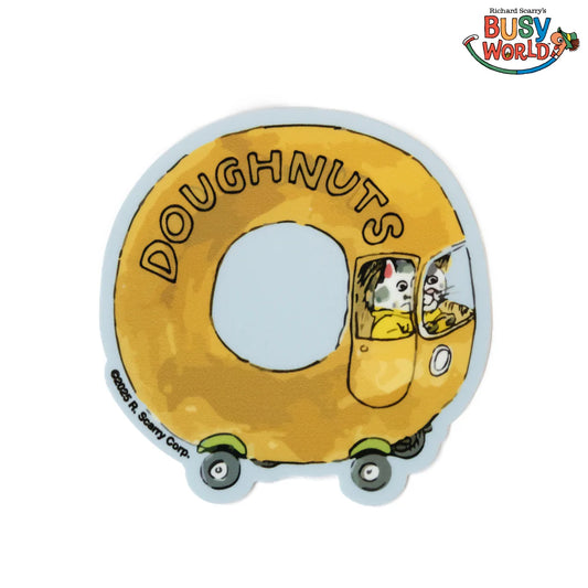 3P4 x Richard Scarry Vinyl Sticker: Doughnut Car