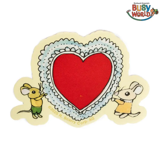 3P4 x Richard Scarry Vinyl Sticker: Mice Heart