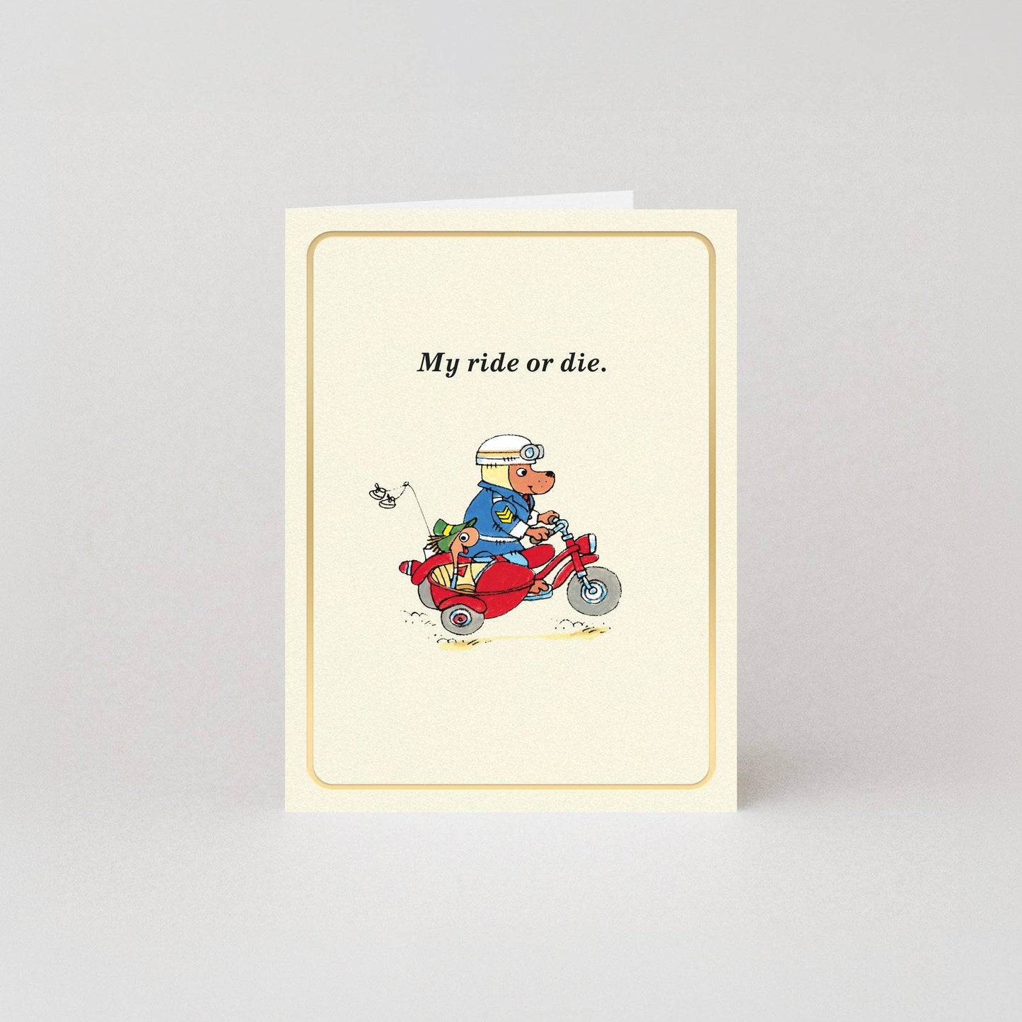My Ride Or Die Mini Card by Richard Scarry