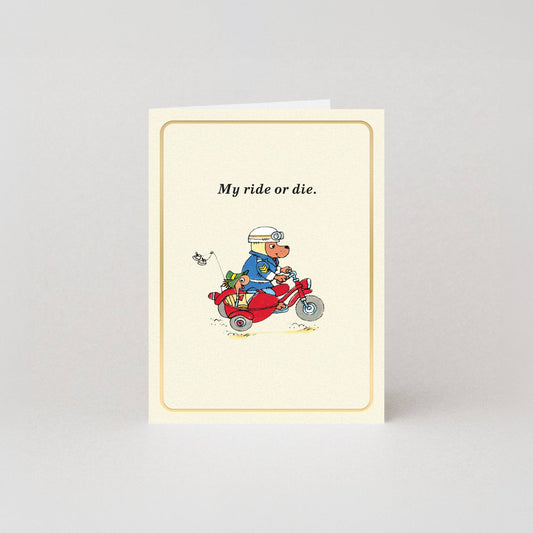 My Ride Or Die Mini Card by Richard Scarry