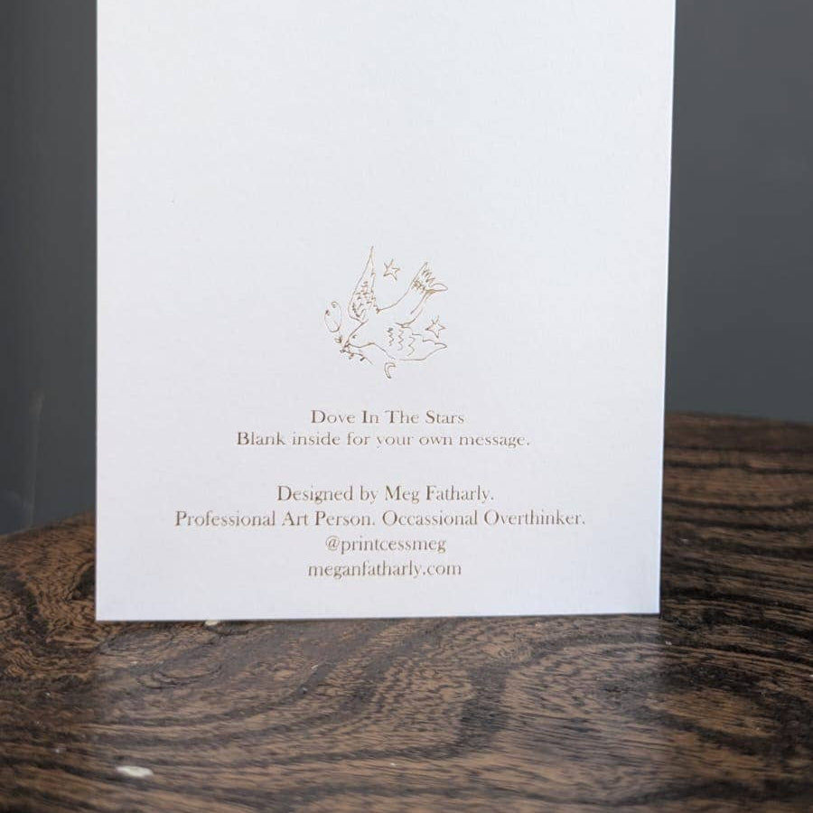Dove Keepsake Card | Gold Embossed Art Card
