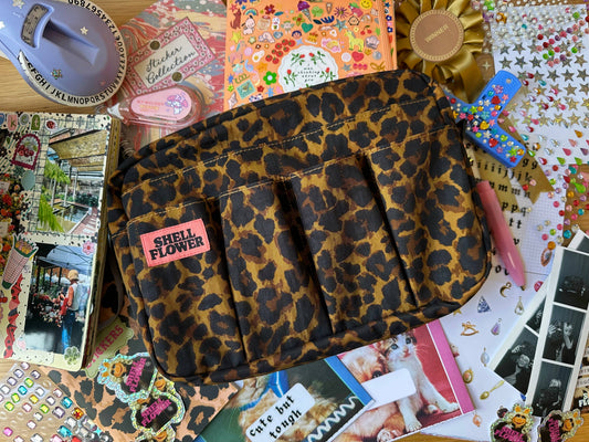 Shellflower Leopard Journal Pouch