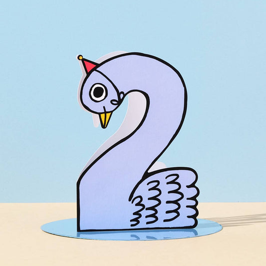 Swan 2nd Birthday Card