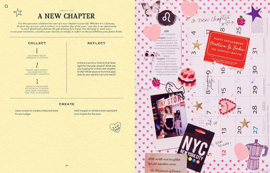 A Year of Junk Journaling : 52 creative prompts to transform scraps of your life into art