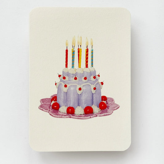 Lavender Cream Blancmange Greeting Card