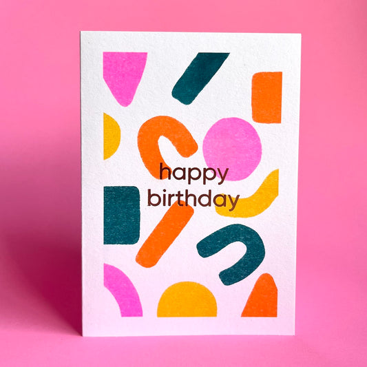 Happy Birthday Card | Confetti Shapes