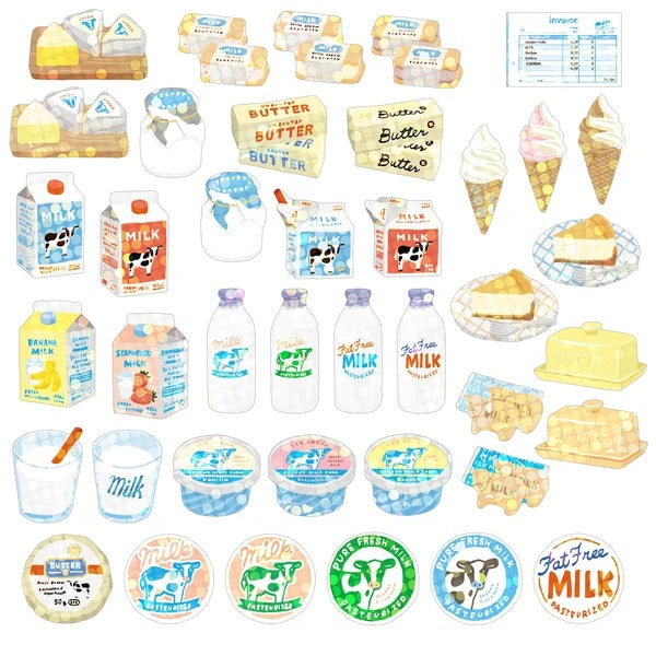 Mini Decoration Sticker Box: Dairy