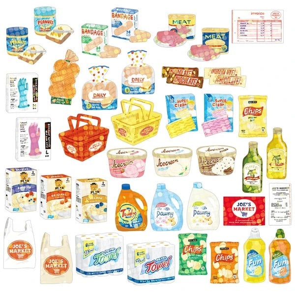 Mini Decoration Sticker Box: Supermarket