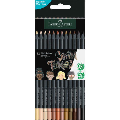 Faber-Castell Skin Tones Colouring Pencils 12 Pack