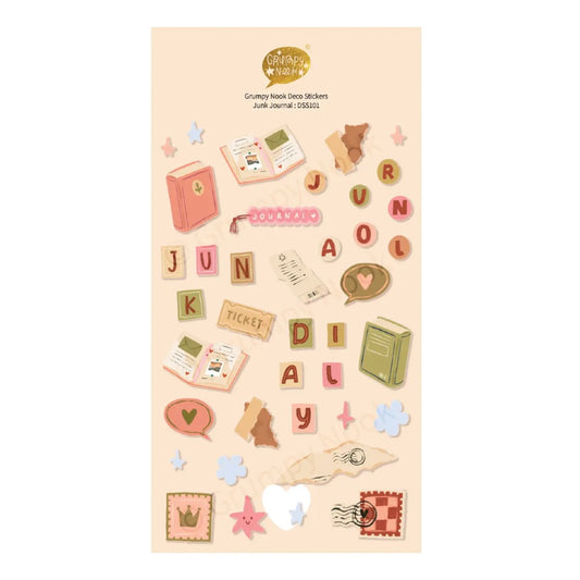 Grumpy Nook Sticker Sheet: Junk Journal