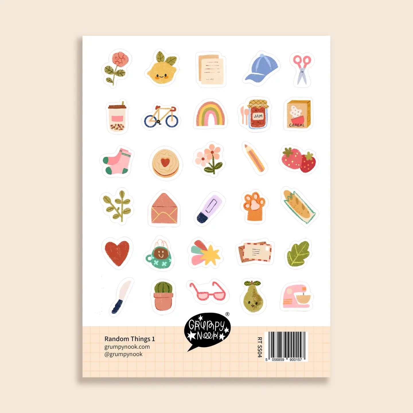 Grumpy Nook Sticker Sheet: Random Things 1