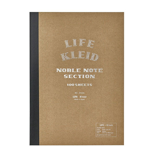 Life x Kleid Noble Notebook: A5 Grid Camel