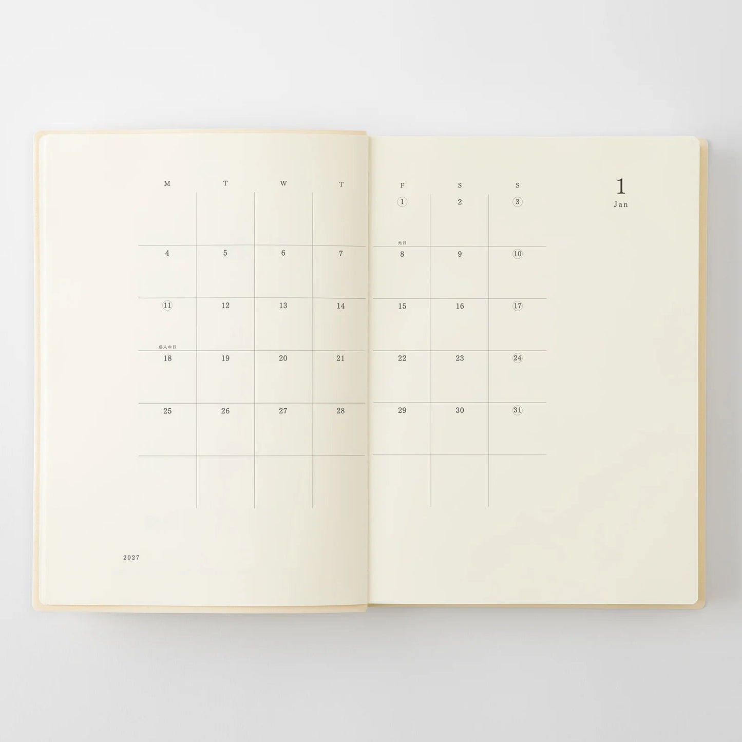 MD Notebook Diary 1 page 1 day 2027 (A6 or A5)