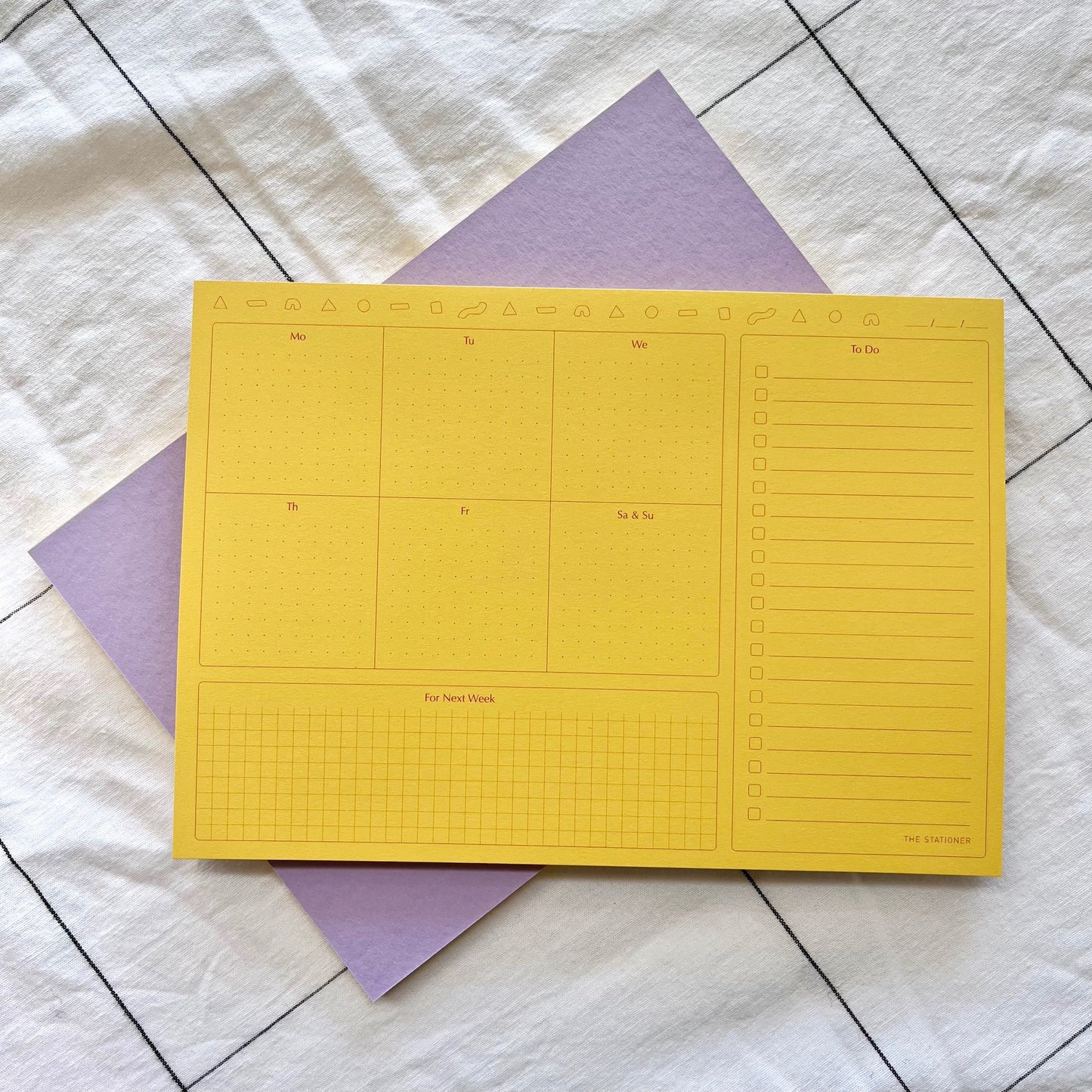 Mini Shapes Weekly Planner Pad: A5 (2 colours available)