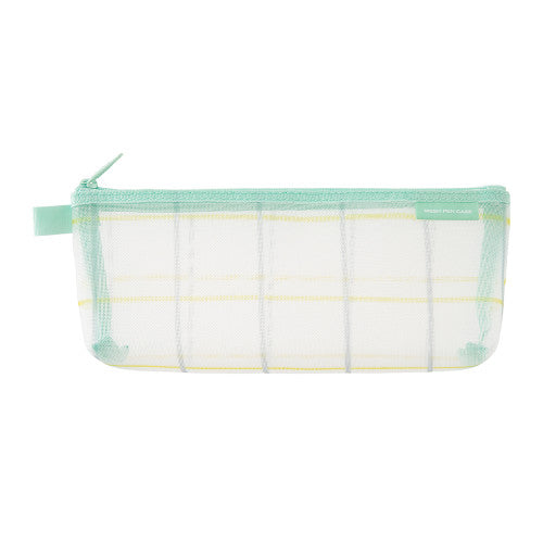 Mesh Pencil Case: Mint Check Medium
