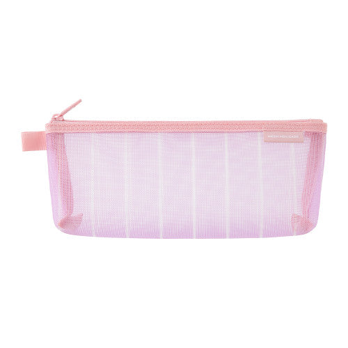 Mesh Pencil Case: Purple Stripe Medium