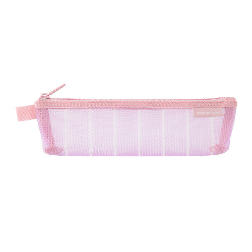Mesh Pencil Case: Purple Stripe Small