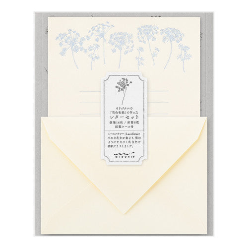 Midori Letter Set: Cream Laceflower