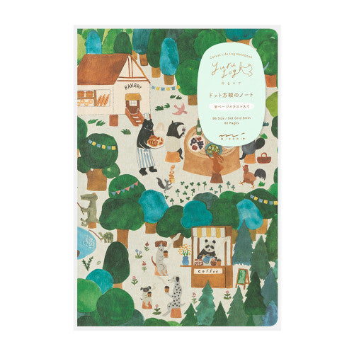 Midori Yuru Log Notebook - Forest Animal