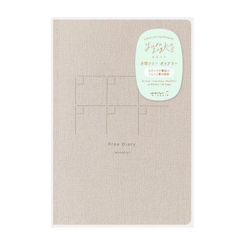 Midori Yuru Log Notebook - Free Diary Monthly