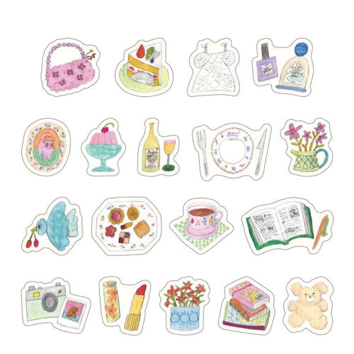 Midori Yuru Log Sticker Roll: Motifs