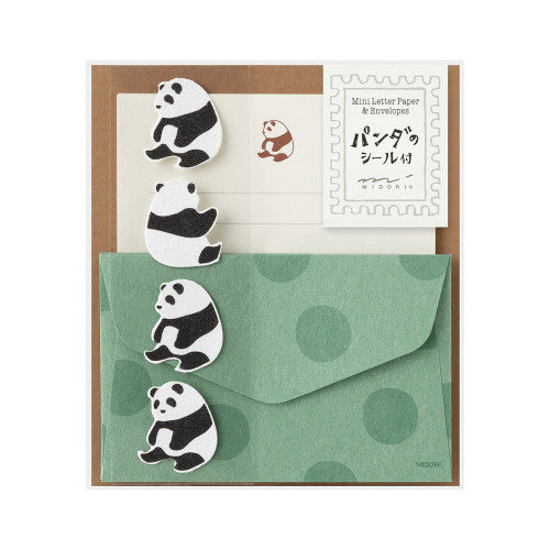 Midori Letter & Sticker Set: Panda (small or mini)