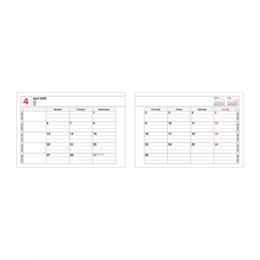 Notebook Calendar 2027: Extra Small