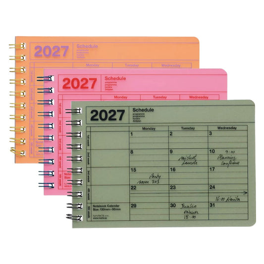 Notebook Calendar 2027: Extra Small