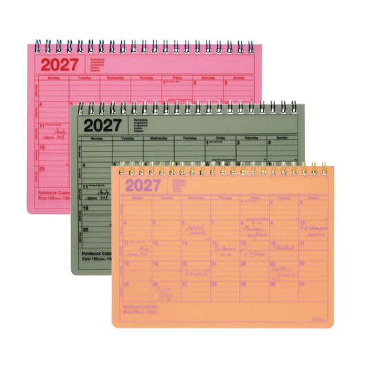 Notebook Calendar 2027: Small