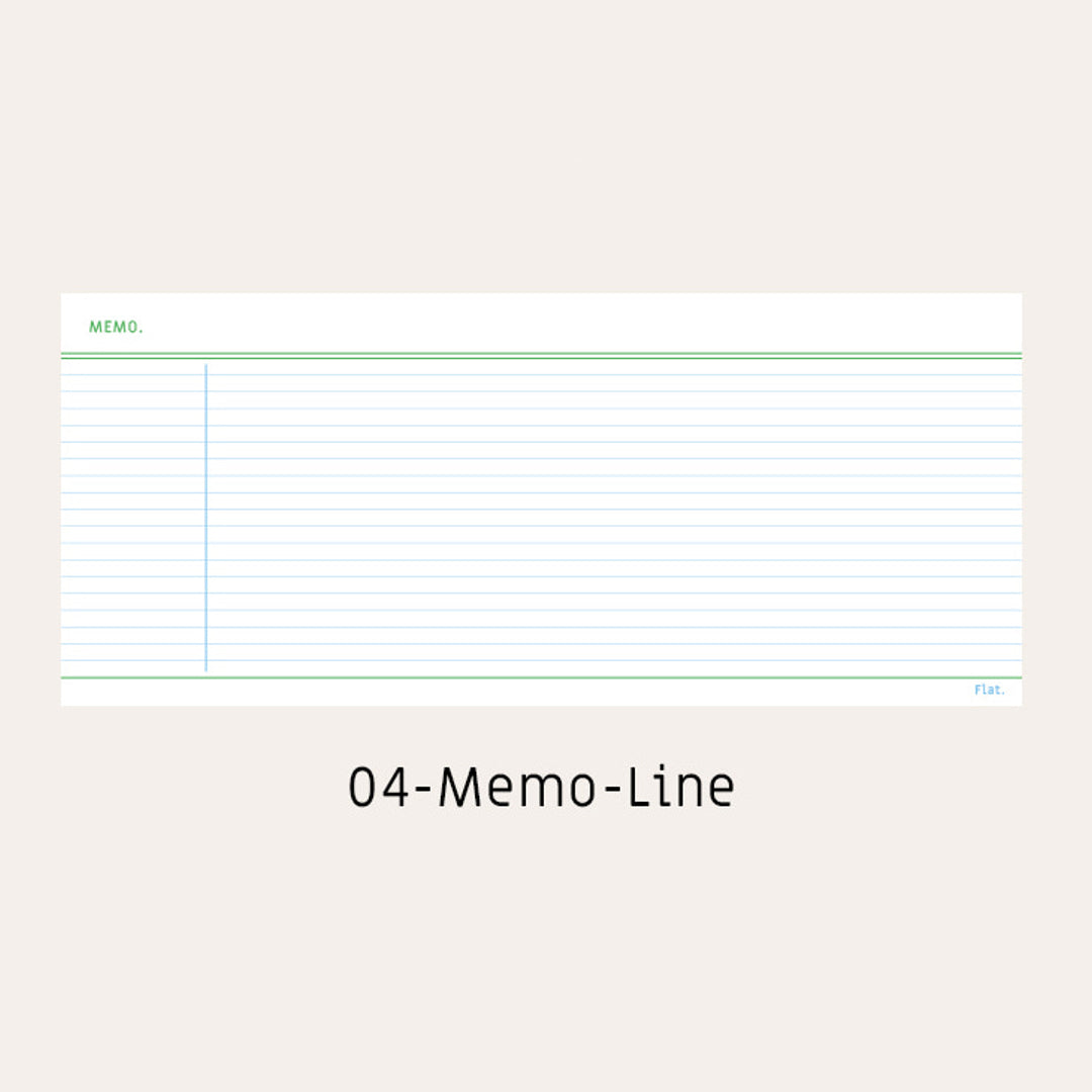 Paperian Flat Mini Notepad: Memo Line