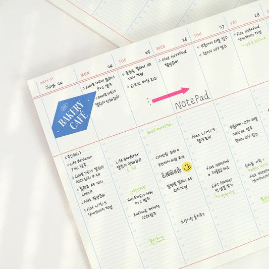 Paperian Flat A4 Notepad: Weekly Planner