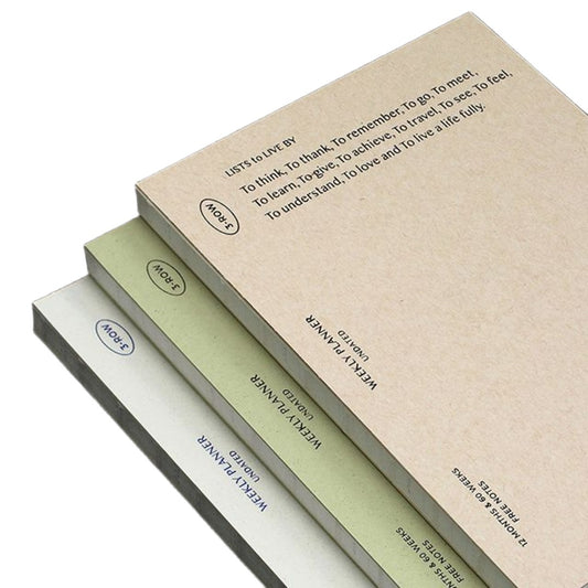 Lists to Live By Weekly Planner (Pistachio or Beige)