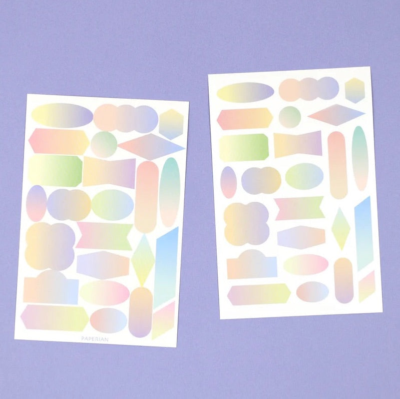 Colour Palette Shapes Stickers (VARIOUS DESIGNS)