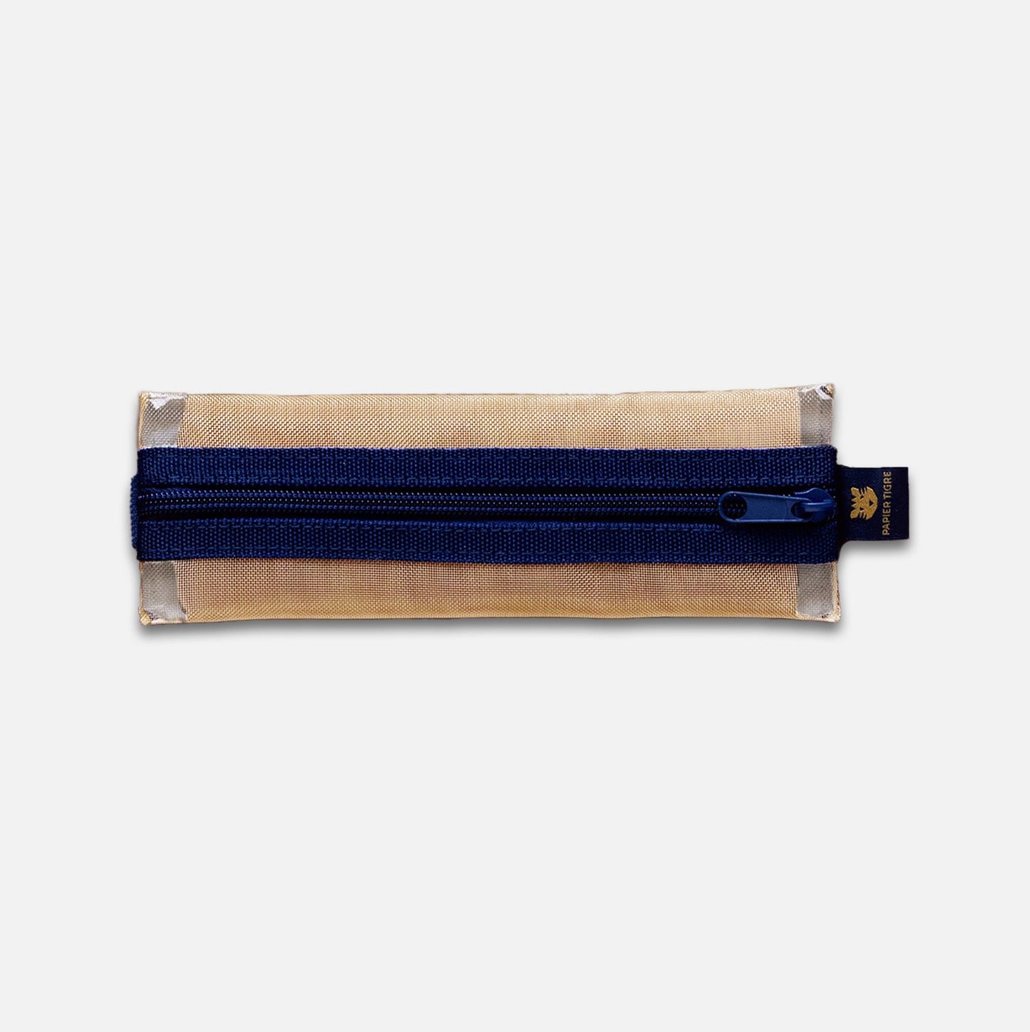 Kito Mesh Pencil Case with Strap: Camel/Navy