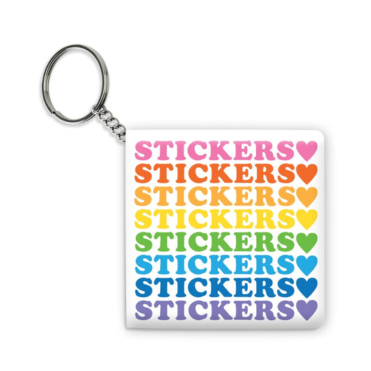 Pocket Full of Stickers Mini Sticker Book Keychain
