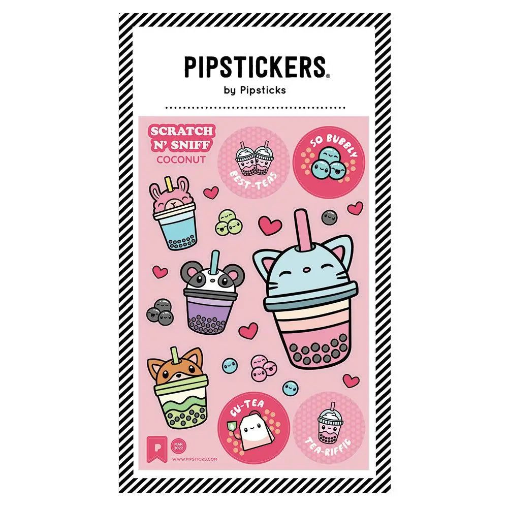 Pipsticks Bubbly Best-Teas Scratch n Sniff Sticker Sheet