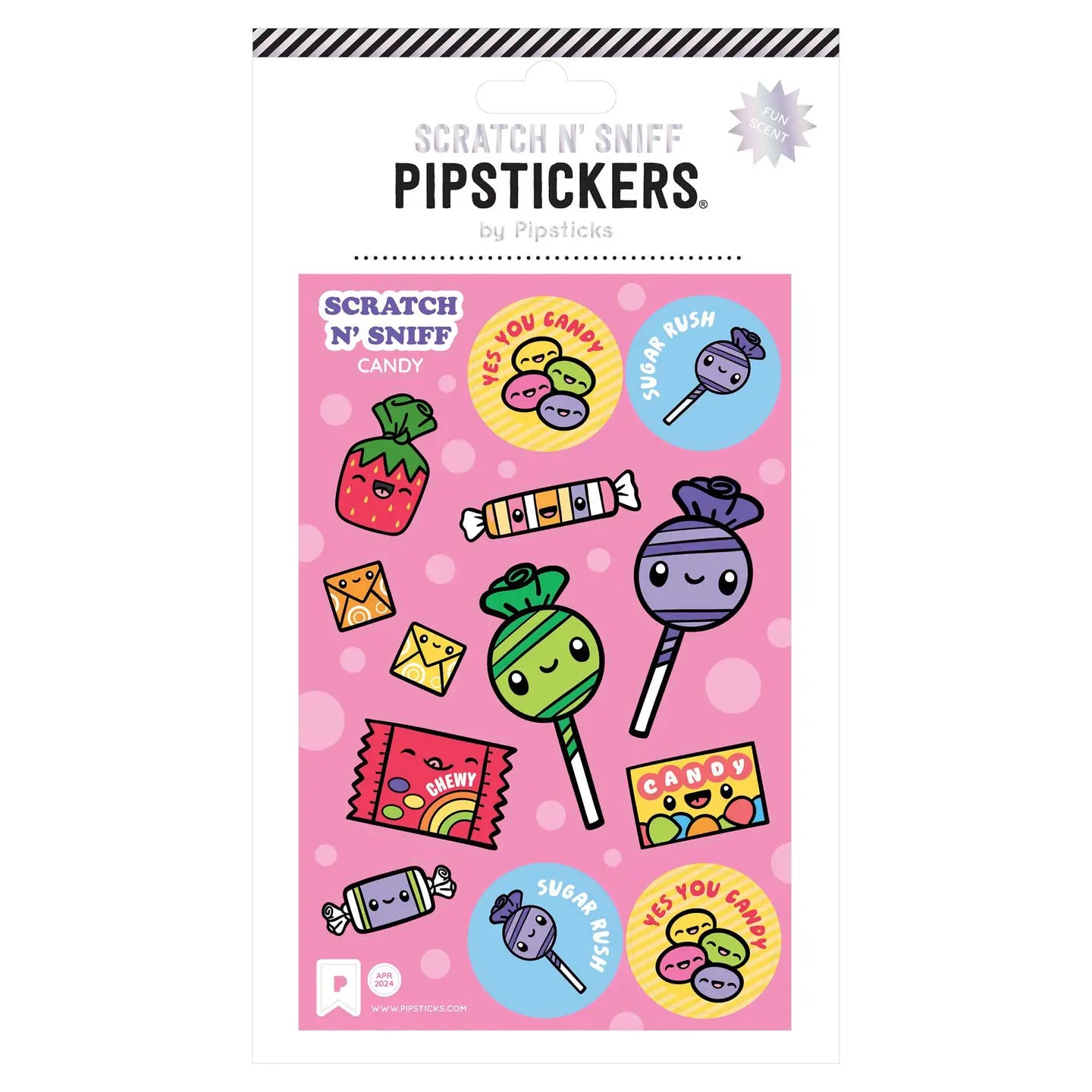 Pipsticks Sugar Rush Scratch n Sniff Sticker Sheet