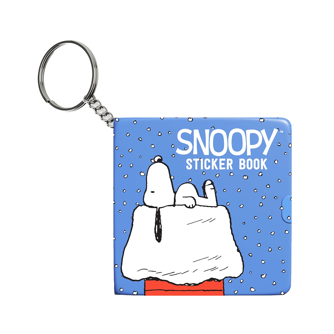 Snowy Snoopy Mini Sticker Book Keychain